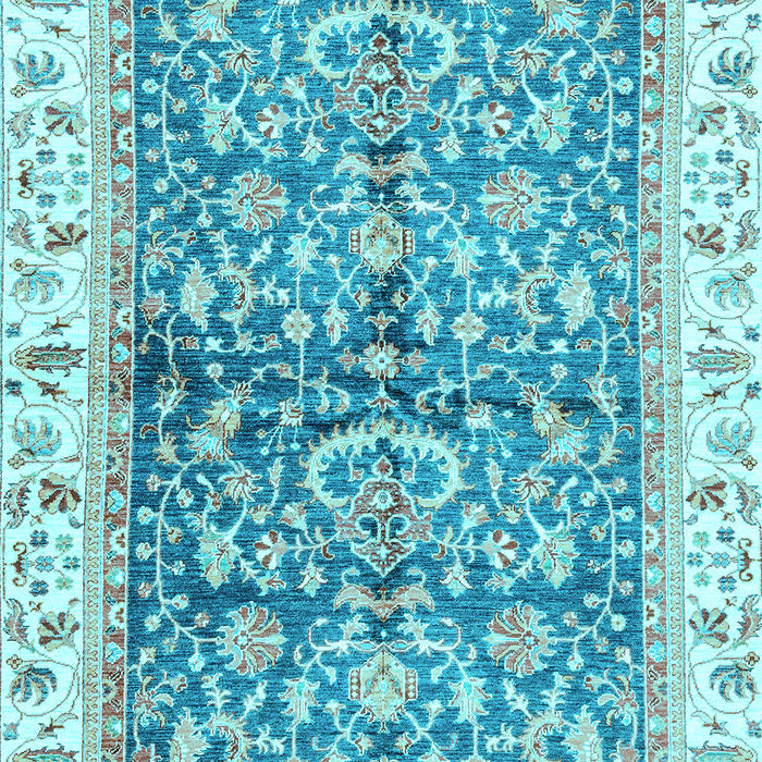 Machine Washable Oriental Light Blue Traditional Rug, wshabs3157lblu