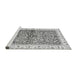 Sideview of Machine Washable Oriental Gray Traditional Rug, wshabs3157gry