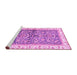 Sideview of Machine Washable Oriental Pink Traditional Rug, wshabs3157pnk