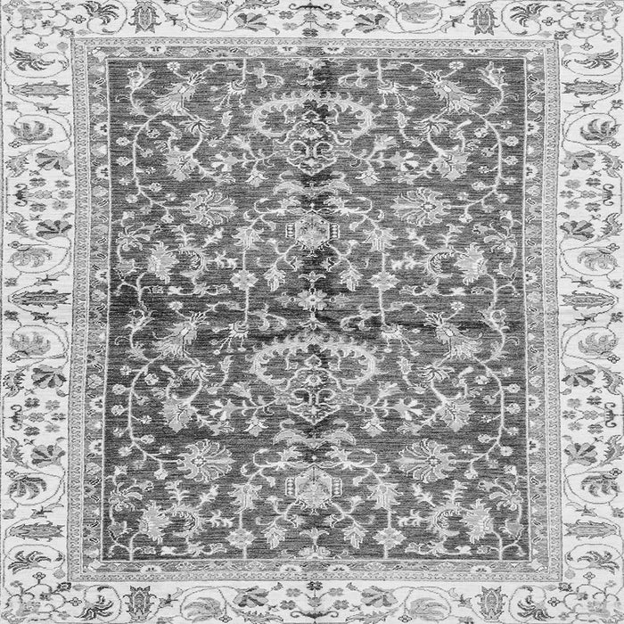 Square Machine Washable Oriental Gray Traditional Rug, wshabs3157gry