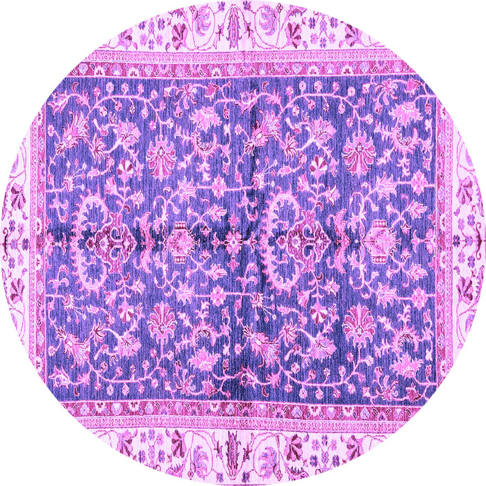 Round Oriental Purple Traditional Rug, abs3157pur