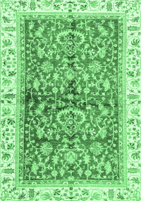 Oriental Emerald Green Traditional Rug, abs3157emgrn