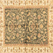 Square Machine Washable Oriental Brown Traditional Rug, wshabs3157brn