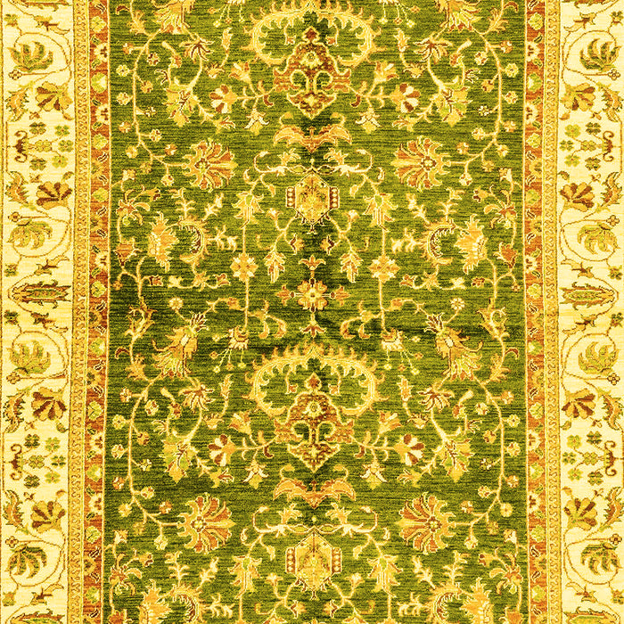 Machine Washable Oriental Yellow Traditional Rug, wshabs3157yw