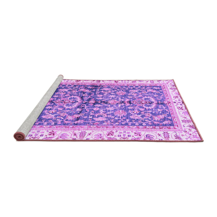 Sideview of Machine Washable Oriental Purple Traditional Area Rugs, wshabs3157pur