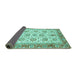 Sideview of Oriental Turquoise Traditional Rug, abs3158turq