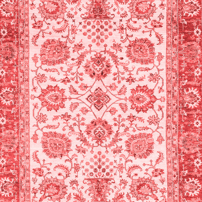 Machine Washable Oriental Red Traditional Rug, wshabs3158red