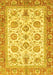 Machine Washable Oriental Yellow Traditional Rug, wshabs3158yw