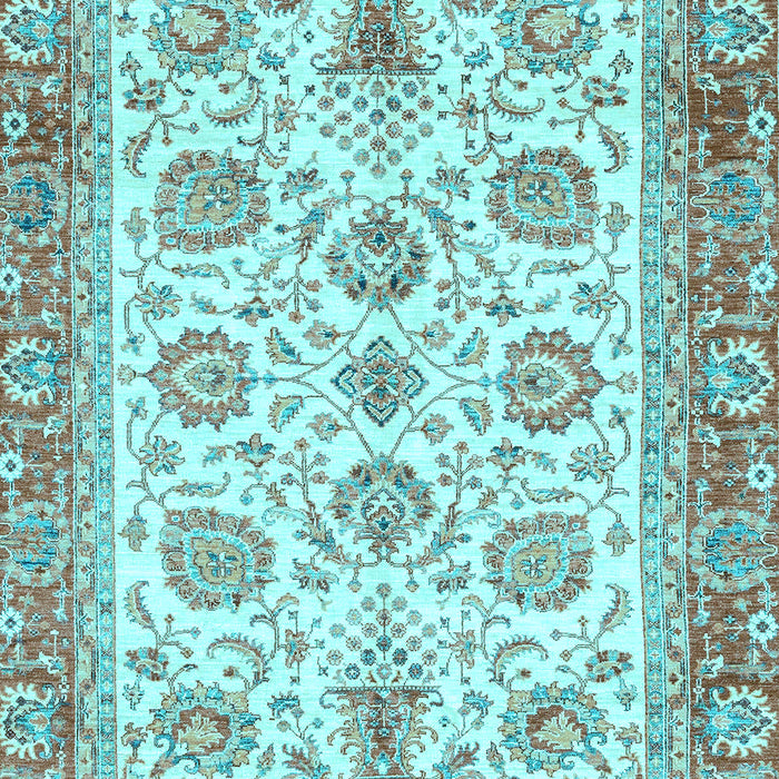 Oriental Light Blue Traditional Rug, abs3158lblu