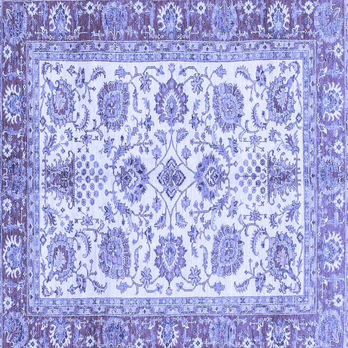 Square Oriental Blue Traditional Rug, abs3158blu