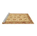 Sideview of Machine Washable Oriental Brown Traditional Rug, wshabs3158brn