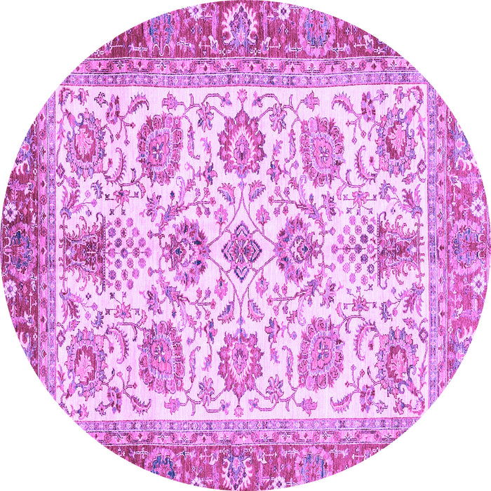 Round Oriental Purple Traditional Rug, abs3158pur