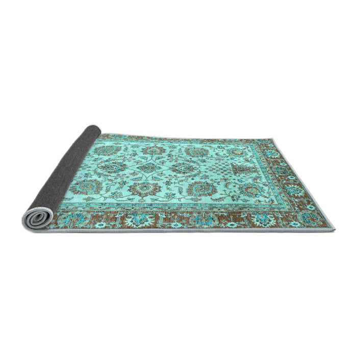 Sideview of Oriental Light Blue Traditional Rug, abs3158lblu