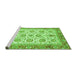 Sideview of Machine Washable Oriental Green Traditional Area Rugs, wshabs3158grn