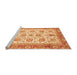 Sideview of Machine Washable Oriental Orange Traditional Area Rugs, wshabs3158org