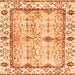 Square Abstract Orange Modern Rug, abs3159org