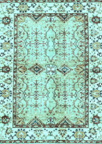 Abstract Light Blue Modern Rug, abs3159lblu