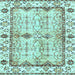 Square Machine Washable Abstract Light Blue Modern Rug, wshabs3159lblu