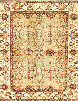 Abstract Chocolate Brown Modern Rug, abs3159