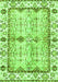 Machine Washable Abstract Green Modern Area Rugs, wshabs3159grn