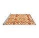 Sideview of Machine Washable Abstract Orange Modern Area Rugs, wshabs3159org