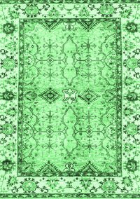 Abstract Emerald Green Modern Rug, abs3159emgrn