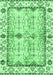 Machine Washable Abstract Emerald Green Modern Area Rugs, wshabs3159emgrn