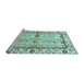 Sideview of Machine Washable Abstract Light Blue Modern Rug, wshabs3159lblu