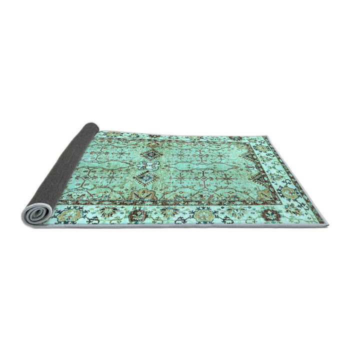 Sideview of Abstract Light Blue Modern Rug, abs3159lblu