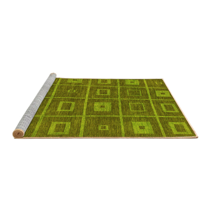 Sideview of Machine Washable Abstract Yellow Modern Rug, wshabs315yw