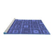 Sideview of Machine Washable Abstract Blue Modern Rug, wshabs315blu