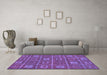 Machine Washable Abstract Purple Modern Area Rugs in a Living Room, wshabs315pur