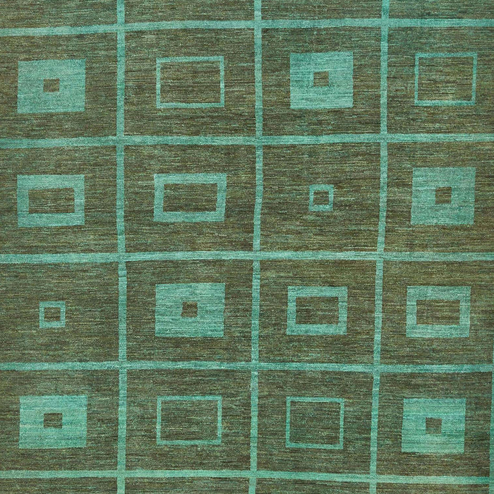 Machine Washable Abstract Army Green Rug, wshabs315