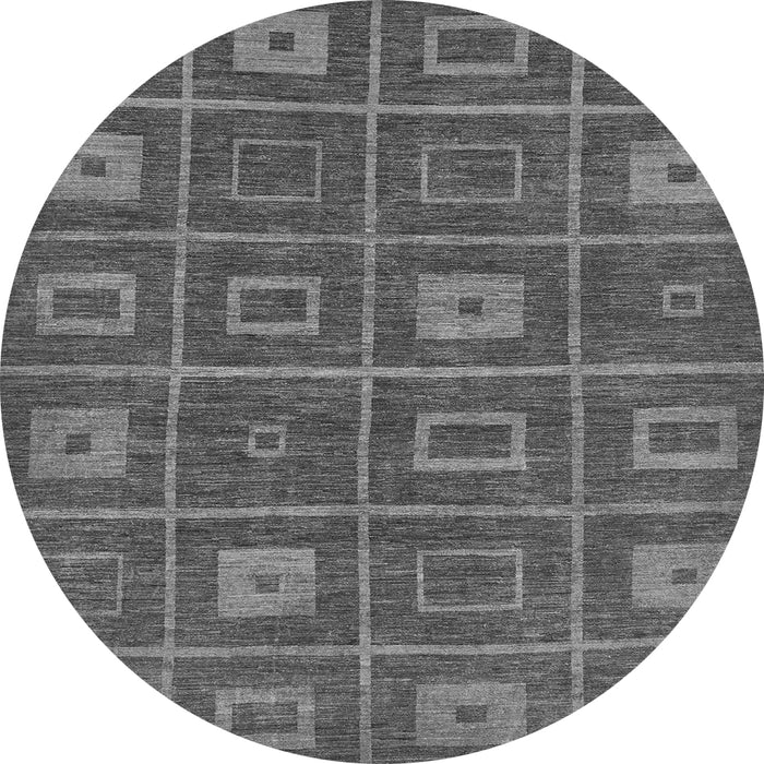 Round Machine Washable Abstract Gray Modern Rug, wshabs315gry
