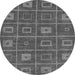 Round Machine Washable Abstract Gray Modern Rug, wshabs315gry