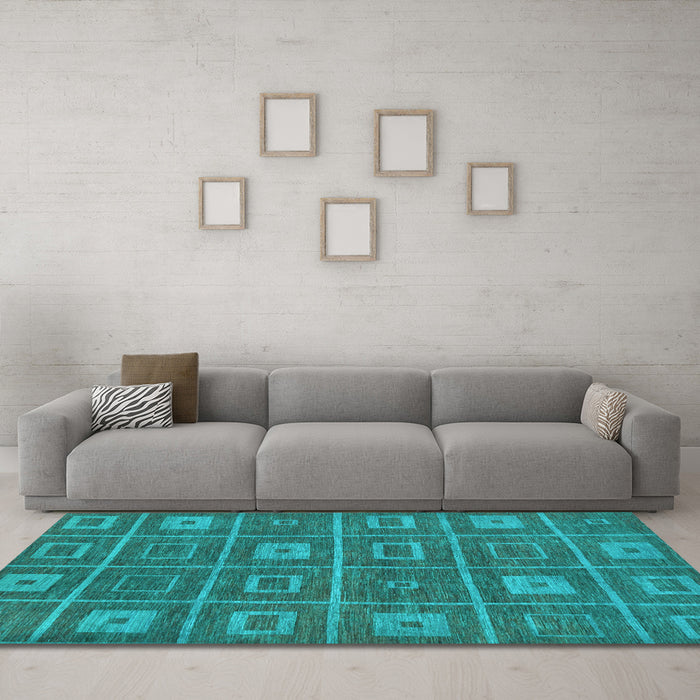 Machine Washable Abstract Light Blue Modern Rug in a Living Room, wshabs315lblu