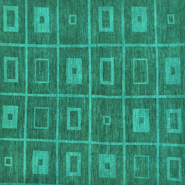 Square Machine Washable Abstract Turquoise Modern Area Rugs, wshabs315turq