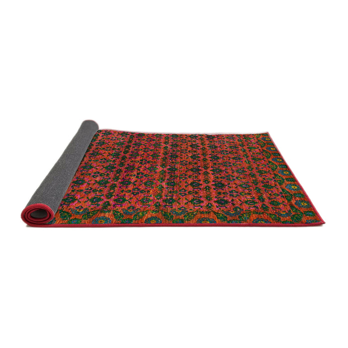 Sideview of Abstract Red Modern Rug, abs316