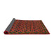 Sideview of Abstract Red Modern Rug, abs316