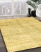 Machine Washable Abstract Chrome Gold Yellow Rug in a Family Room, wshabs3160