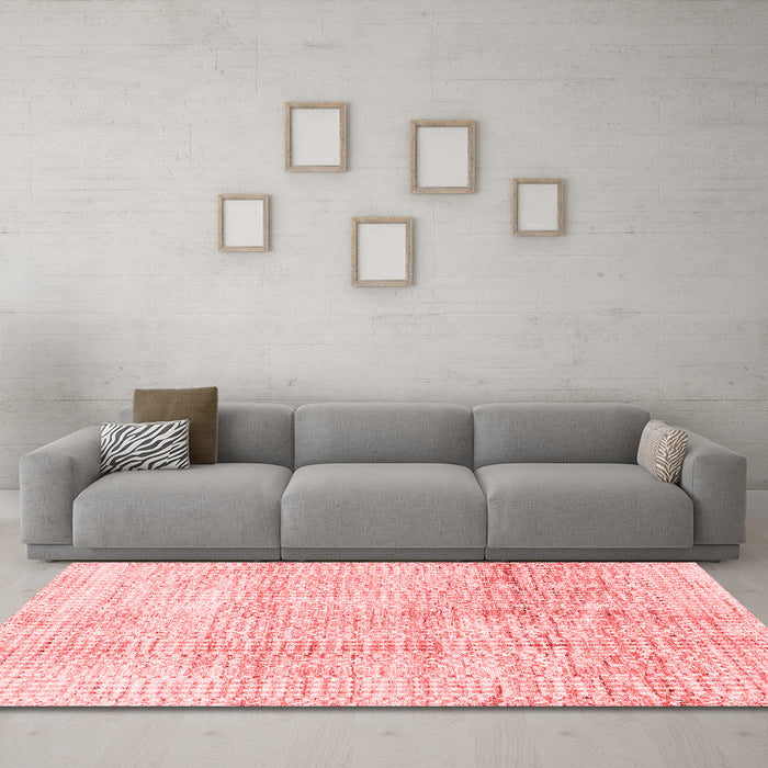 Modern Red Washable Rugs
