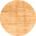 Round Abstract Orange Modern Rug, abs3160org