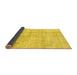 Sideview of Abstract Yellow Modern Rug, abs3160yw