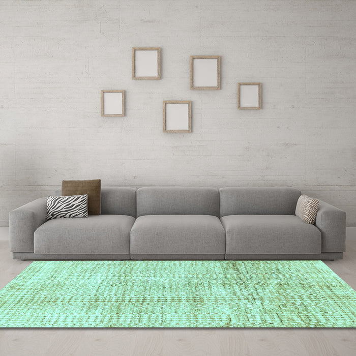 Machine Washable Abstract Light Blue Modern Rug in a Living Room, wshabs3160lblu