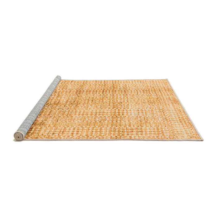 Sideview of Machine Washable Abstract Orange Modern Area Rugs, wshabs3160org