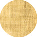 Round Abstract Brown Modern Rug, abs3160brn