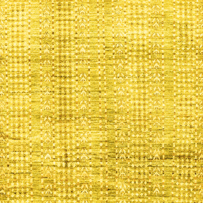 Machine Washable Abstract Yellow Modern Rug, wshabs3160yw