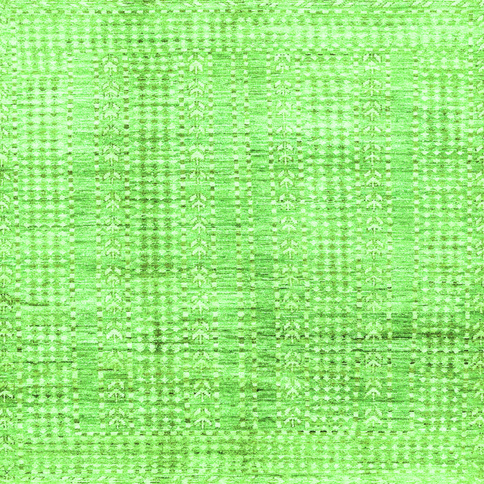 Square Machine Washable Abstract Green Modern Area Rugs, wshabs3160grn