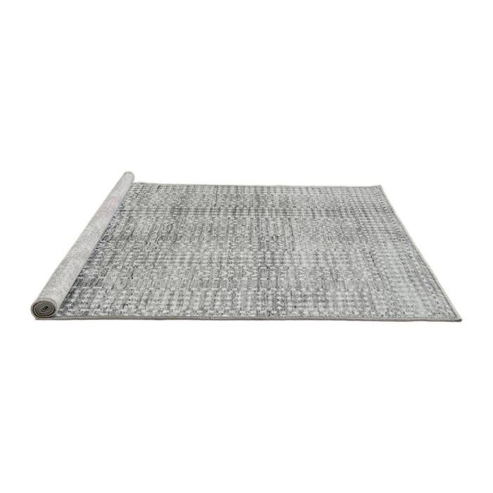 Sideview of Machine Washable Abstract Gray Modern Rug, wshabs3160gry
