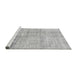 Sideview of Machine Washable Abstract Gray Modern Rug, wshabs3160gry